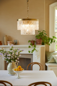 Laura Ashley - Durnsford 4 Light Pendant - Antique Brass