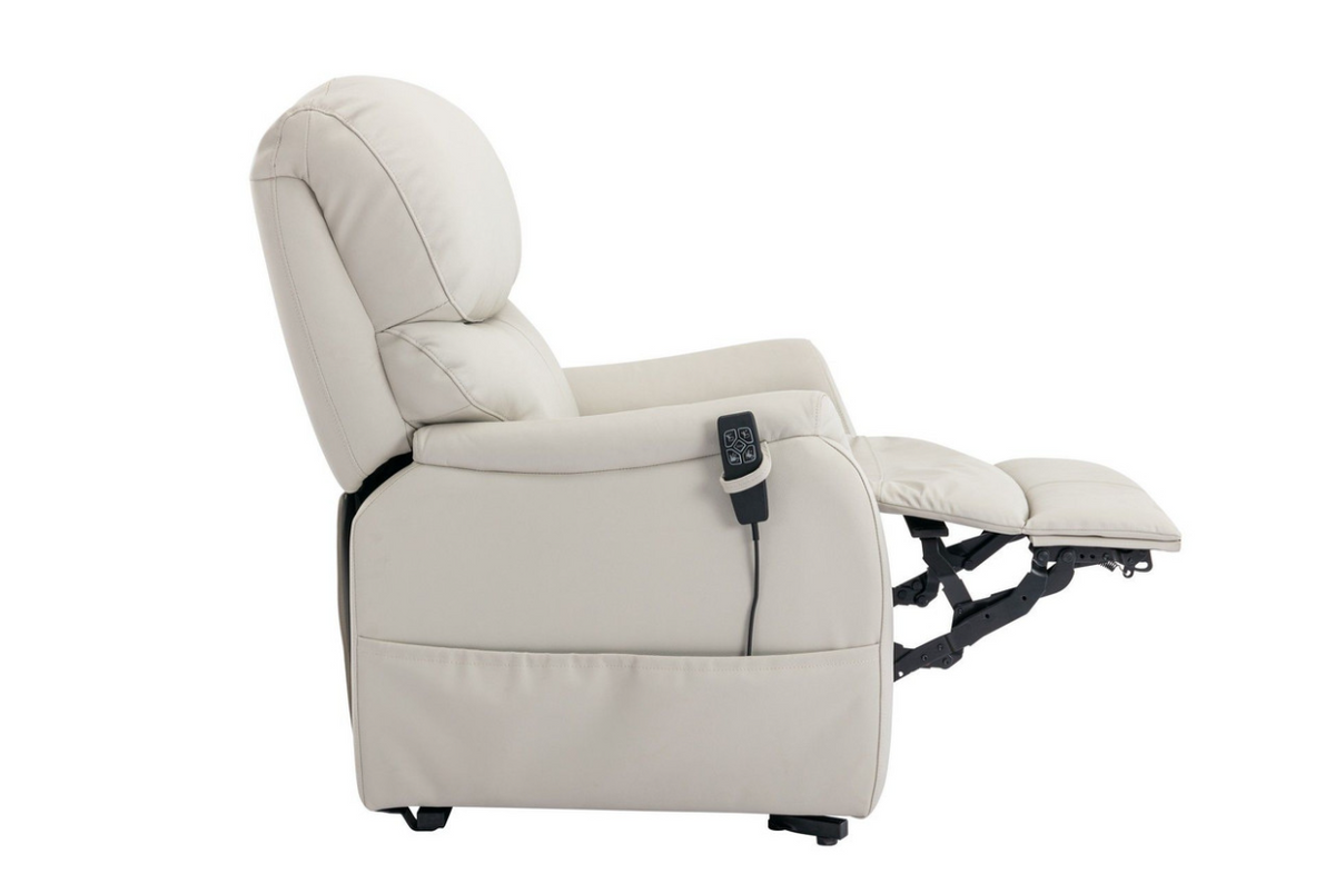 Normandy Riser/Recliner - Cream Leather