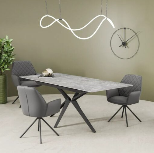 Vitalli Dining Collection - Gloss Grey