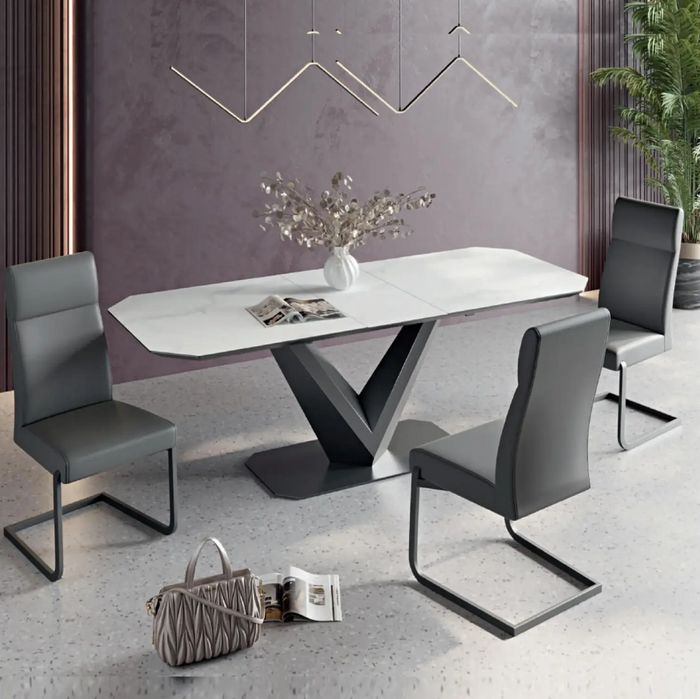 Vizarri Extending Dining Table - Matte White
