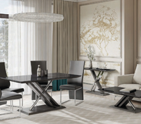 Xavi Dining Table - Grey Walnut/Black