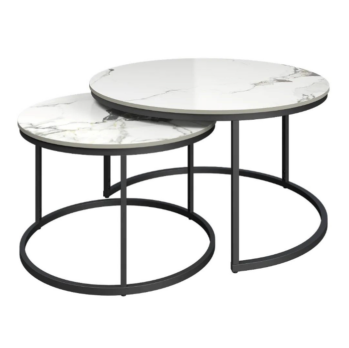 Zico Coffee Table Set - Gloss White Gold