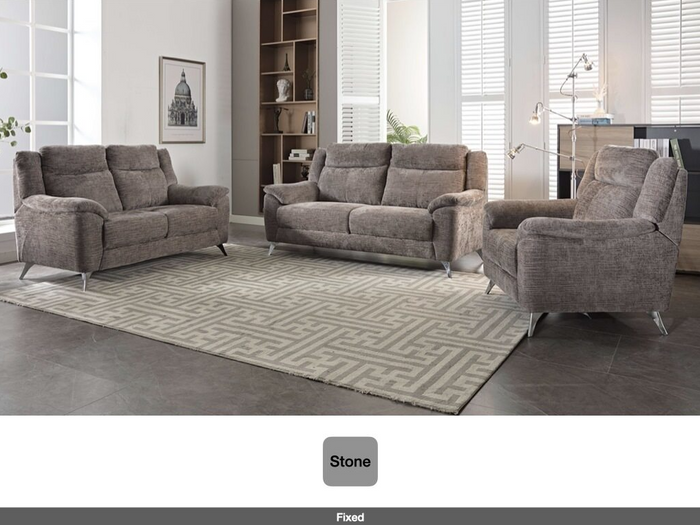Monroe Fixed Upholstery Collection - Stone