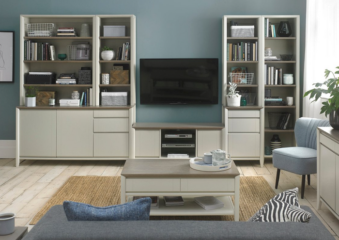 Bergen Living Collection - Grey Washed Oak and Soft Grey