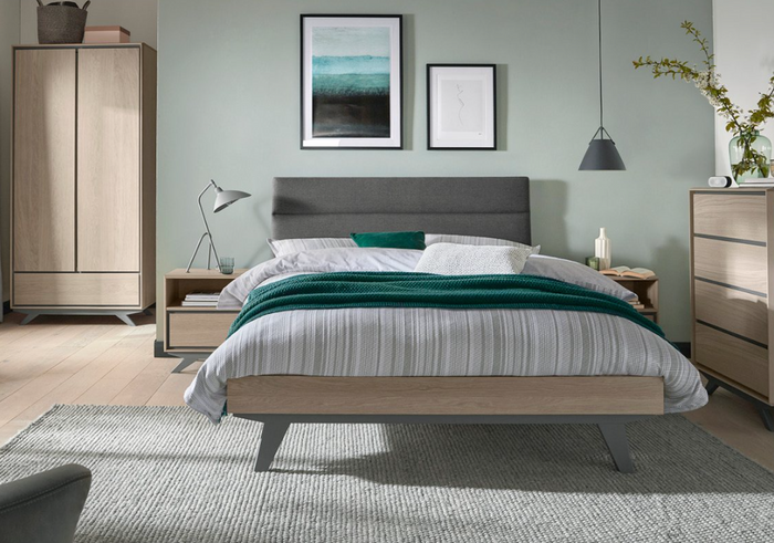 Brunel Bedroom Collection - Scandi Oak and Dark Grey
