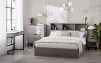 Bali Ottoman Storage Beds - Grey Oak