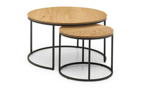 Bellini Round Nesting Coffee Table - Oak