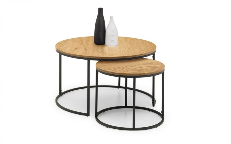 Bellini Round Nesting Coffee Table - Oak