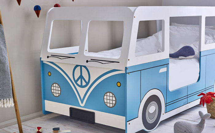 Campervan Bed - Light Blue