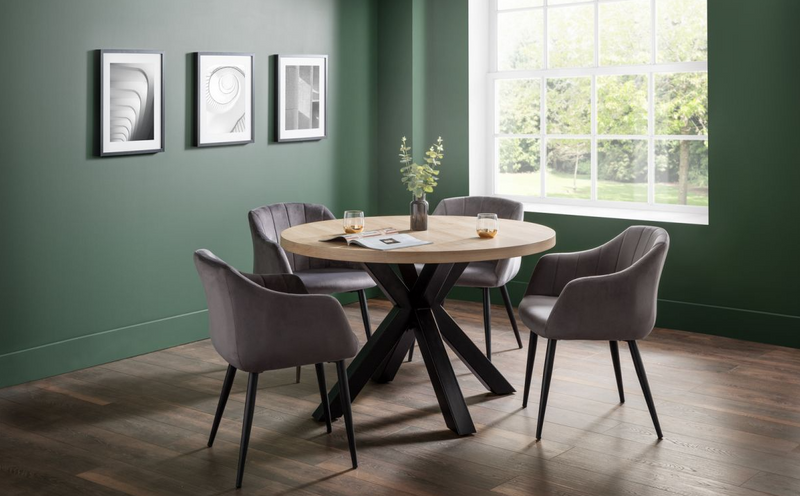 Hobart Scalloped Dining Chair - Grey