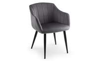 Hobart Scalloped Dining Chair - Grey