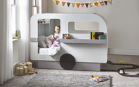 Tourer Caravan Bed - Vapor Grey/White