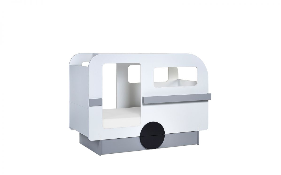 Tourer Caravan Bed - Vapor Grey/White