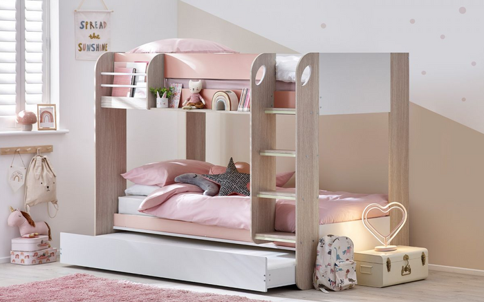 Mars Bunk and Underbed - Pastel Pink