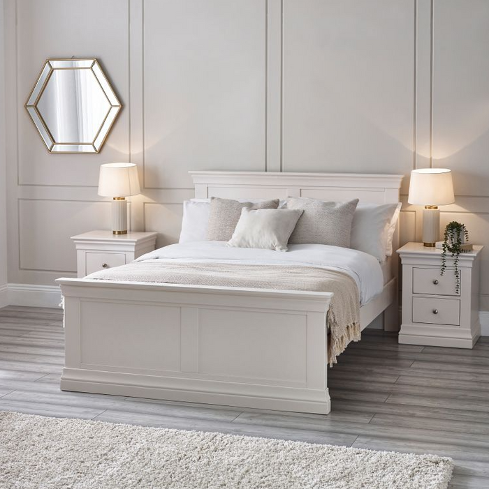 Clermont Beds - Surf White