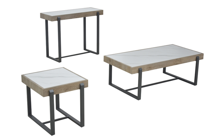 Hanson Occasional Tables - Snow Mountain/Gun Grey