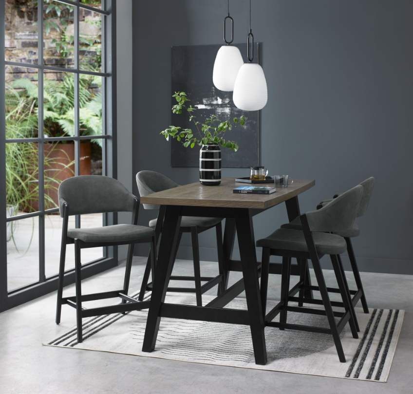 Camden Dining Collection - Weathered Oak and Peppercorn