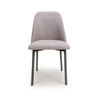 Linden Dining Chair Pair - Light Grey