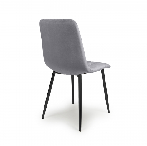 Vernon Dining Chair Quad - Velvet Grey