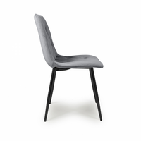 Vernon Dining Chair Quad - Velvet Grey