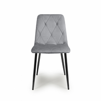 Vernon Dining Chair Quad - Velvet Grey