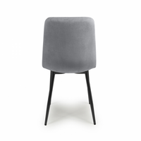Vernon Dining Chair Quad - Velvet Grey