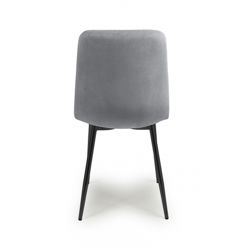 Vernon Dining Chair Quad - Velvet Grey