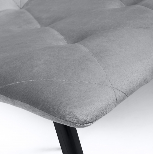 Vernon Dining Chair Quad - Velvet Grey