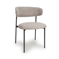 Marisa Dining Chair (pair) - Tweed Oatmeal