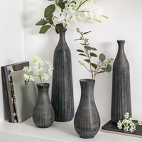 Enya Fluted Vases - Antique Grey *IN STOCK*
