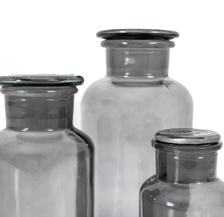 Apotheca Jars - Smoke (Set of 3) *IN STOCK*