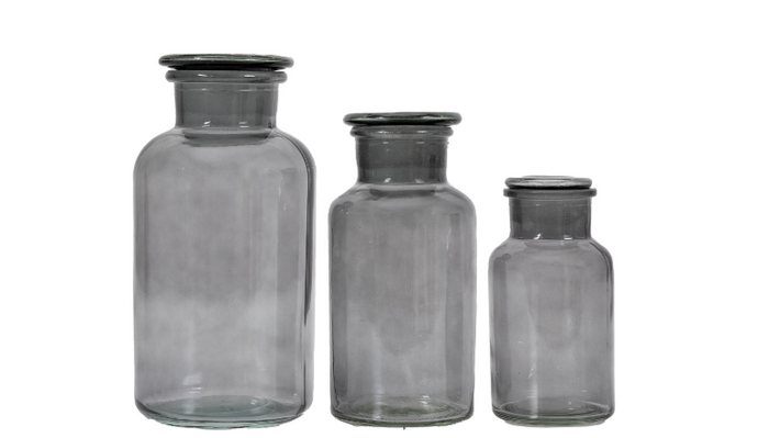 Apotheca Jars - Smoke (Set of 3) *IN STOCK*