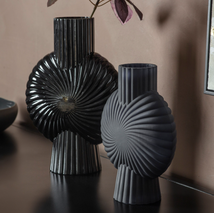 Cassis Small Vase - Frosted Black *IN STOCK*