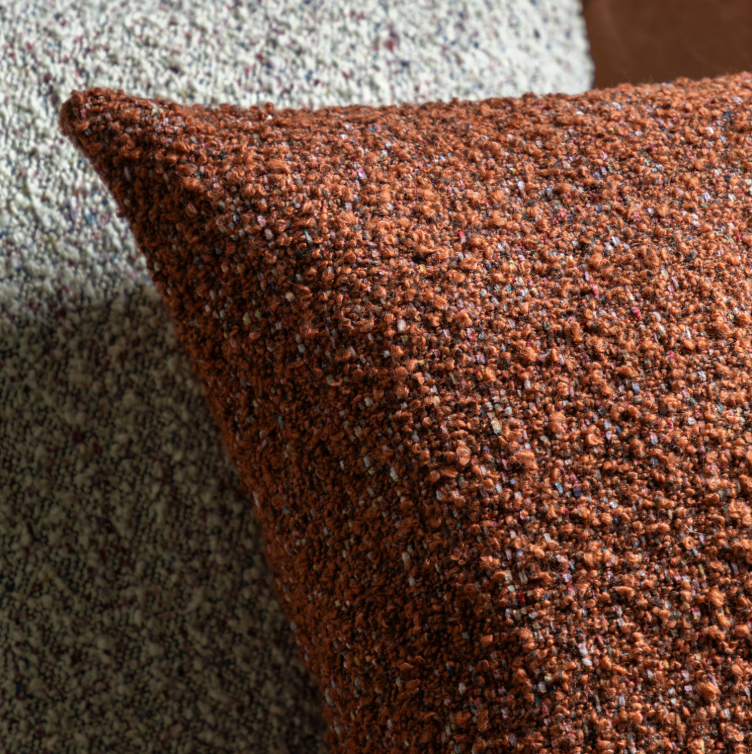Boucle Knife Edge Cushion - Rust *IN STOCK*