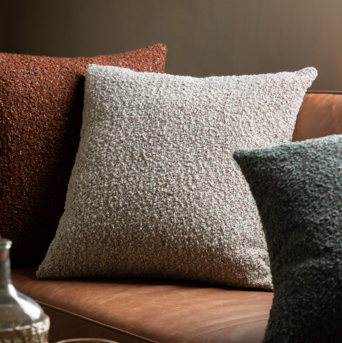 Boucle Knife Edge Cushion - Grey *IN STOCK*
