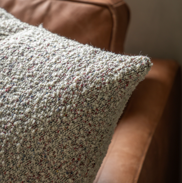 Boucle Knife Edge Cushion - Grey *IN STOCK*