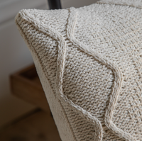 Chenille Cable Cushion - Cream *IN STOCK*