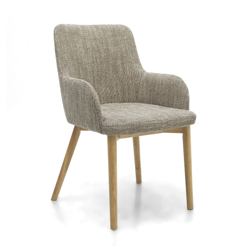 Sicup Dining Chair (pair) - Tweed Oatmeal