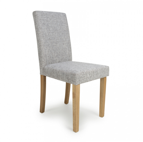 Finley Dining Chair Pair - Linen Effect Grey Weave