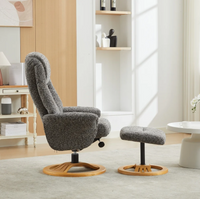 Aruba Swivel Recliner & Footstool - Muscari