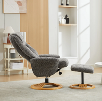 Aruba Swivel Recliner & Footstool - Muscari