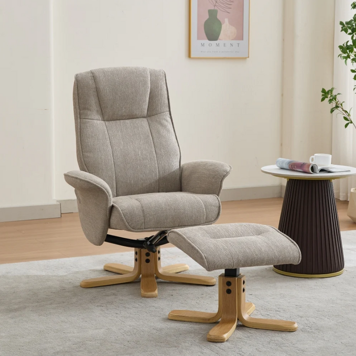 Missouri Swivel Recliner - Lunar Fabric