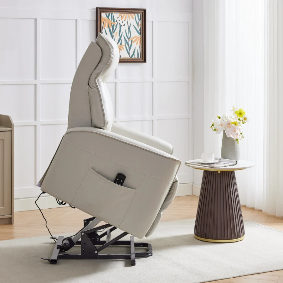 Barcelona Quad Motor Riser Recliner - Sandy Fabric
