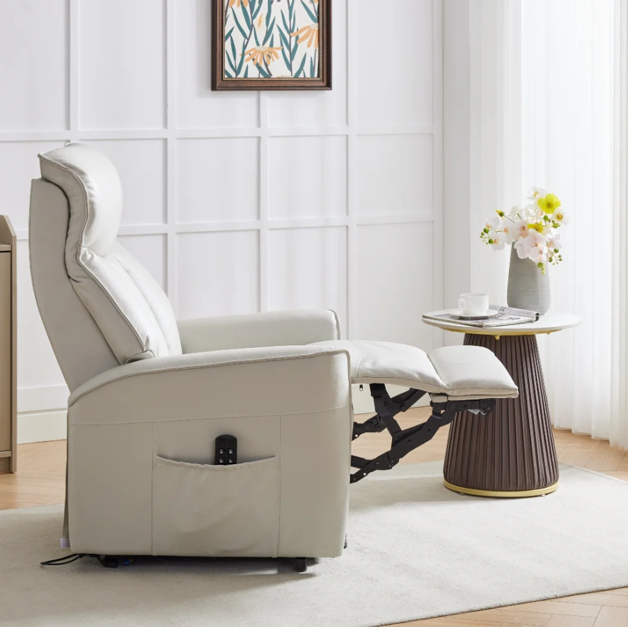 Barcelona Quad Motor Riser Recliner - Sandy Fabric