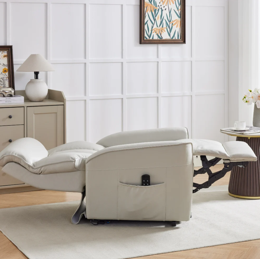 Barcelona Quad Motor Riser Recliner - Sandy Fabric