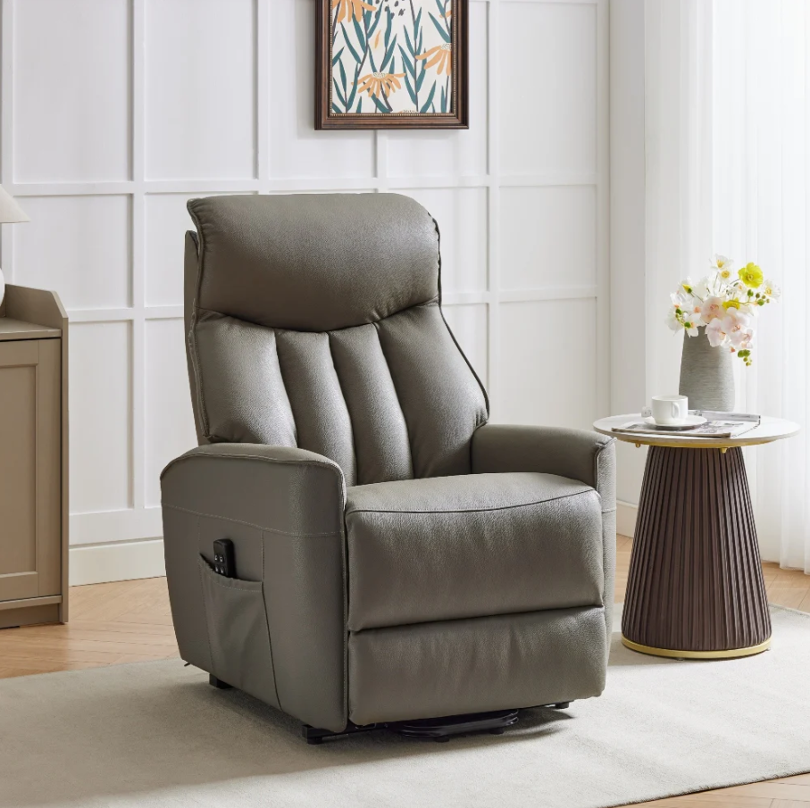 Barcelona Quad Motor Riser Recliner - Taupe Fabric – Tyrrells of Burnbank