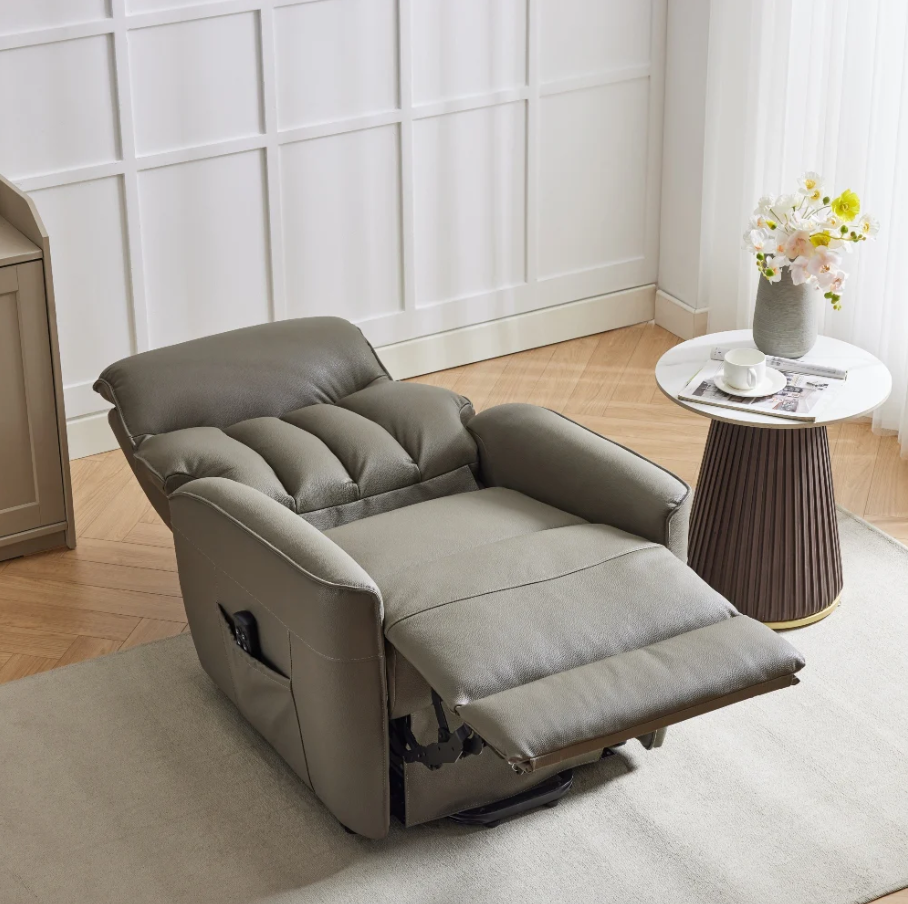 Barcelona Quad Motor Riser Recliner - Taupe Fabric
