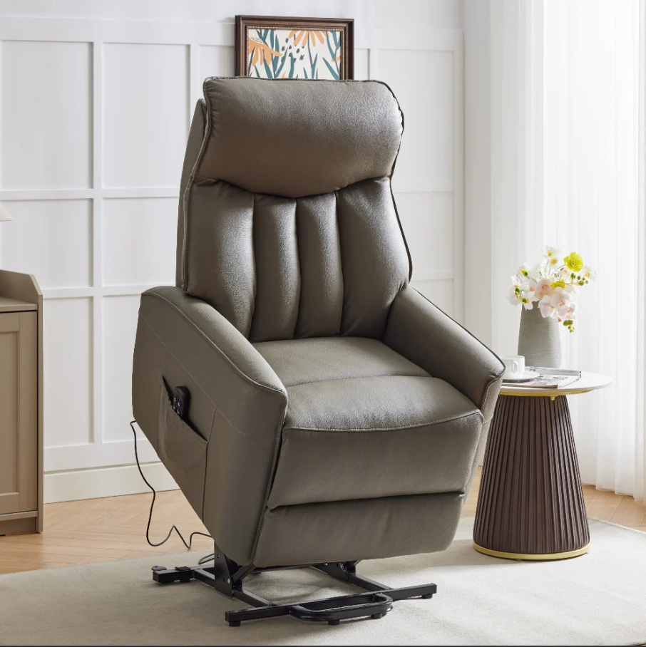 Barcelona Quad Motor Riser Recliner - Taupe Fabric