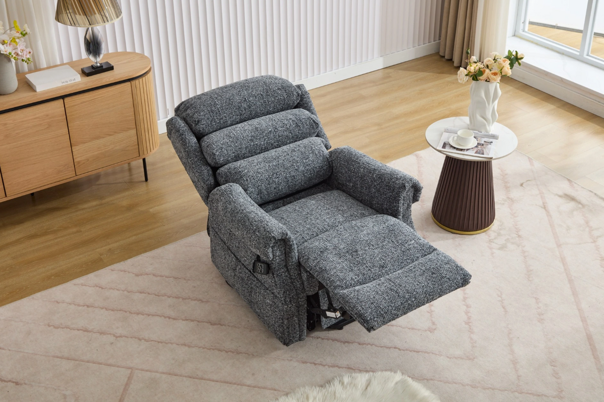 Malta Riser/Recliner - Stormcloud Fabric