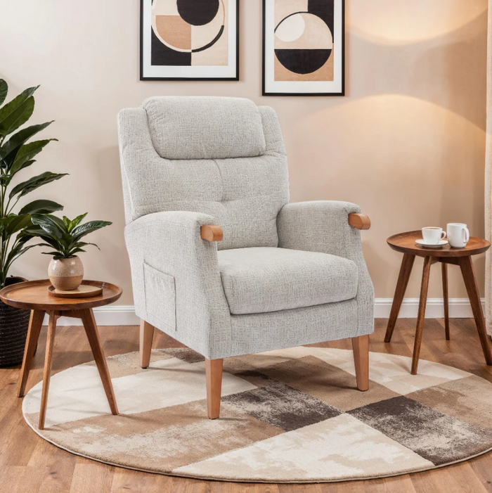 Isla Fireside Chair - Linen Fabric